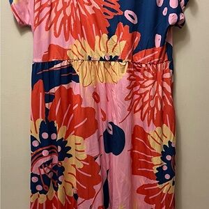 Floral Maxi Dress in Pink and Red